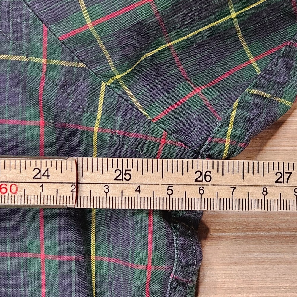 Ralph Lauren Men's Green Plaid Button Down Shirt Long Sleeve Cotton Size L - Picture 5 of 8